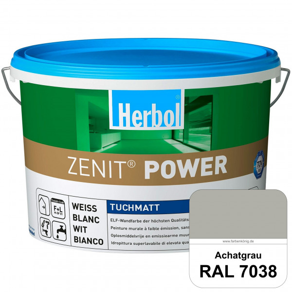 Herbol Zenit Power (RAL 7038 Achatgrau) Superdeckende ELF-Wandfarbe