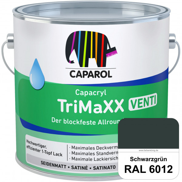 Capacryl TriMaXX Venti (RAL 6012 Schwarzgrün) Der blockfeste Allrounder für Fenster & Türen