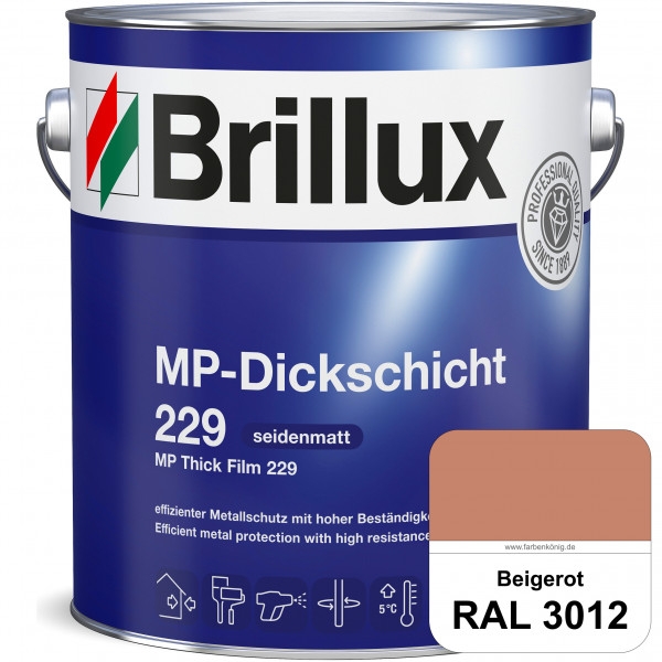 MP-Dickschicht 229 (RAL 3012 Beigerot) Korrosionsschutz für grundierten Eisen- & Stahl sowie für Zin