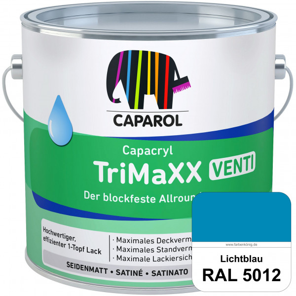 Capacryl TriMaXX Venti (RAL 5012 Lichtblau) Der blockfeste Allrounder für Fenster & Türen