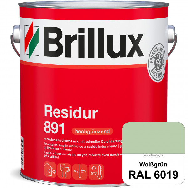 Residur 891 (RAL 6019 Weißgrün) widerstandsfähige, schnell trocknender Lack für grundierte Metallbau