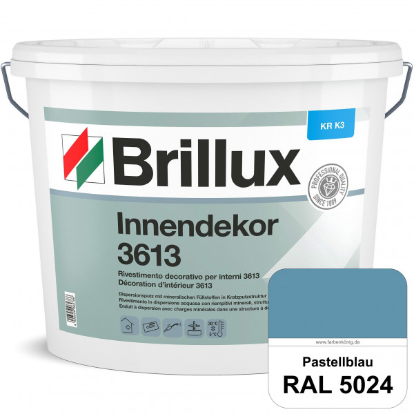 Innendekor ELF KR-K3 3613 (RAL 5024 Pastellblau) Kratzputz nach zur Erzielung dekorativer und strapa