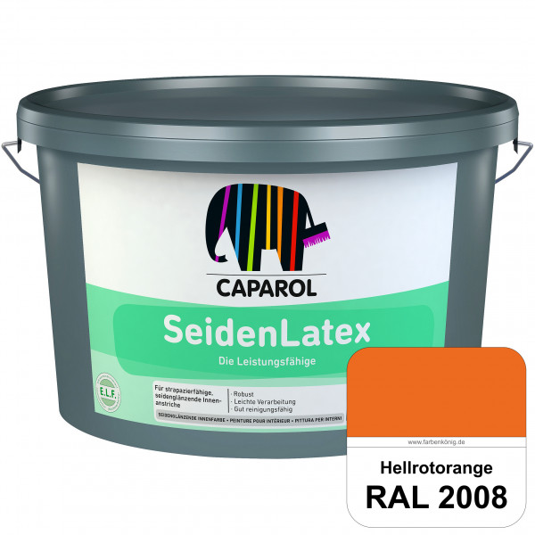 SeidenLatex ELF (RAL 2008 Hellrotorange) strapazierfähige, scheuerbeständige und seidenmatte Latexfa
