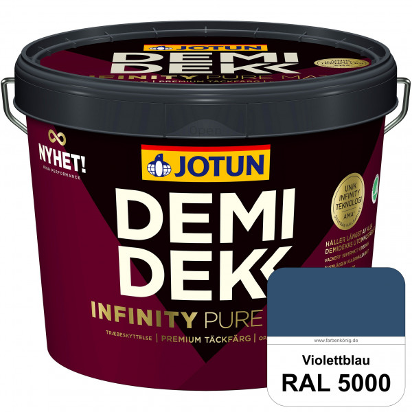 DEMIDEKK Infinity Pure Mat (ehemals Demidekk Ultimate Helmatt) - Deckende, matte Holzfarbe (RAL 5000