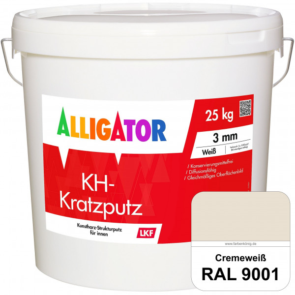 KH-Kratzputz LEF 3 mm (RAL 9001 Cremeweiß)