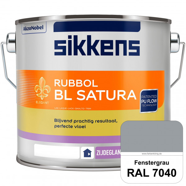 Rubbol BL Satura (RAL 7040 Fenstergrau) seidenglänzender PU-Lack (wasserbasiert) innen & außen