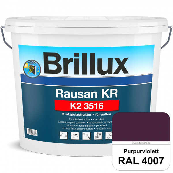 Rausan KR K2 3516 mit Protect (RAL 4007 Purpurviolett) Organisch gebundener Kratzputz für wetterbest