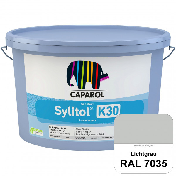 Capatect Sylitol Fassadenputz K30 (RAL 7035 Lichtgrau) Silikatisch gebundener Strukturputz nach DIN