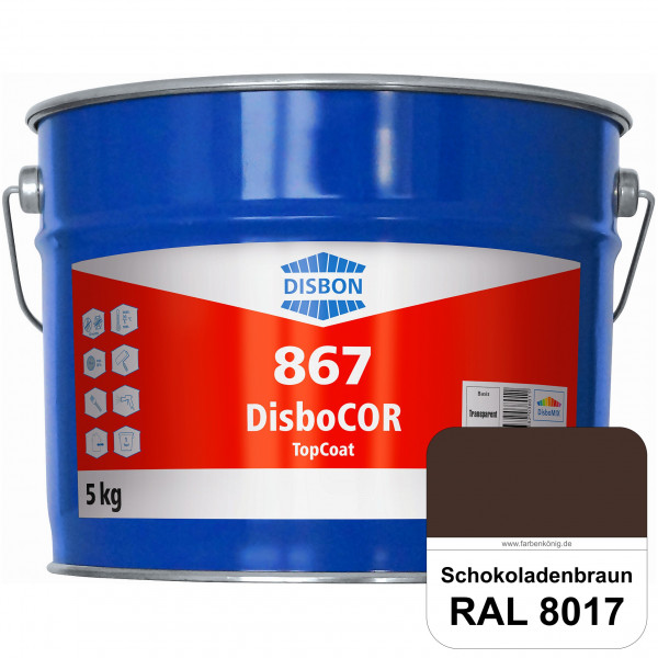 DisboCOR 867 TopCoat (RAL 8017 Schokoladenbraun) Anwendungsfreundliche Korrosionsschutz-Deckbeschich