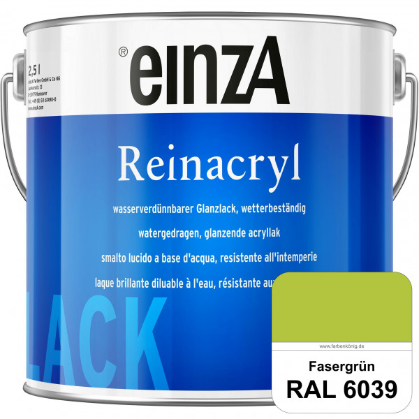 einzA Reinacryl (RAL 6039 Fasergrün) wetterbeständige glänzende Acryl-PU-Lackfarbe