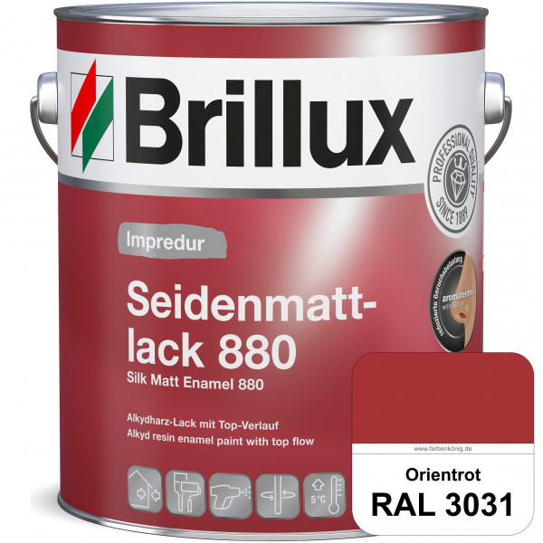 Impredur Seidenmattlack 880 (RAL 3031 Orientrot) für Holz- oder Metallflächen innen & außen