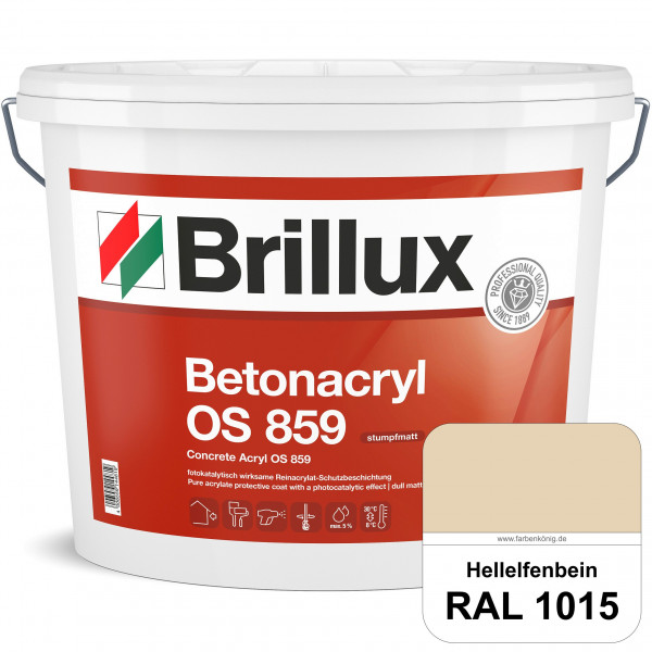 Betonacryl OS 859 (RAL 1015 Hellelfenbein) Wetterbeständige Schutzbeschichtung für Betonflächen (Auß