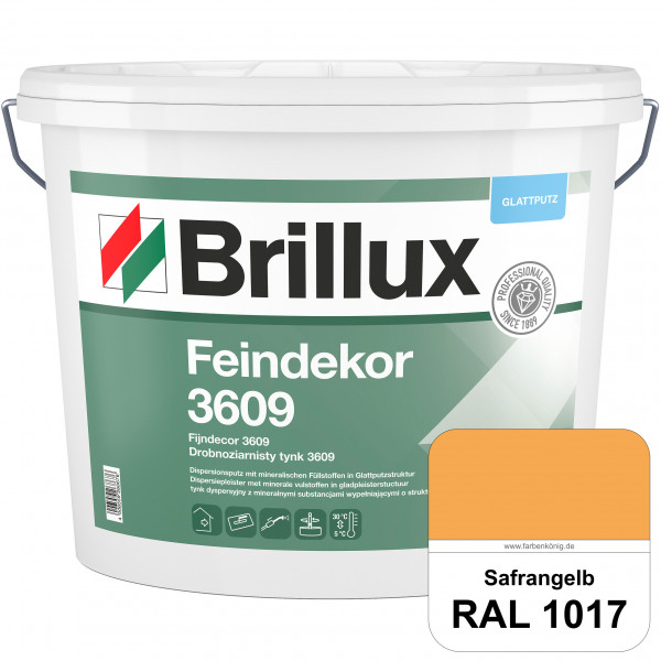 Feindekor ELF 3609 (RAL 1017 Safrangelb) Glattputz nach DIN EN 15824 zur Erzielung dekorativer und s