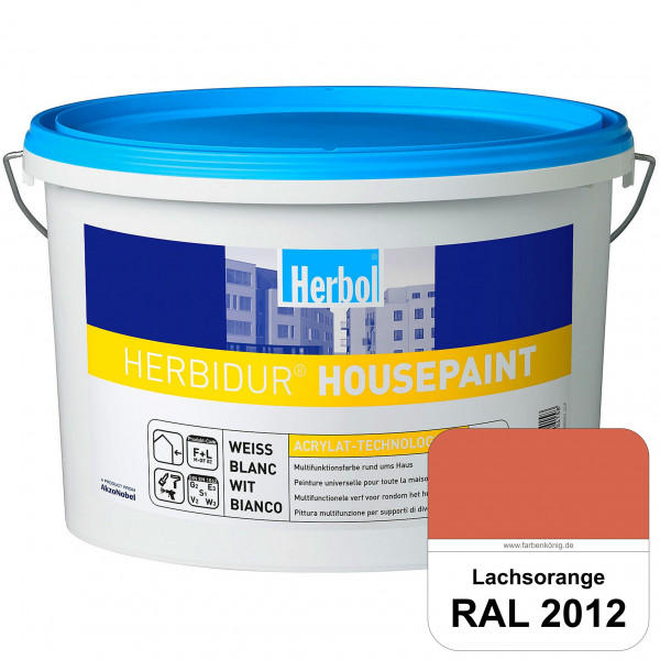 Herbidur Housepaint (RAL 2012 Lachsorange) seidenmatte Reinacrylat-Fassadenfarbe