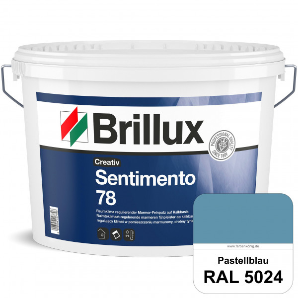 Creativ Sentimento 78 (RAL 5024 Pastellblau) Marmor-Feinputz auf Kalkbasis, zur Erzielung matter Obe