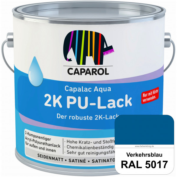 Capalac Aqua 2K PU-Lack (RAL 5017 Verkehrsblau) chemisch und mechanisch widerstandsfähige Lackierung