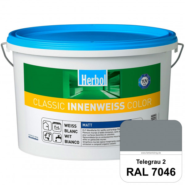 Classic Innenweiss Color (RAL 7046 Telegrau 2) Hochwertige Renovierungsfarbe