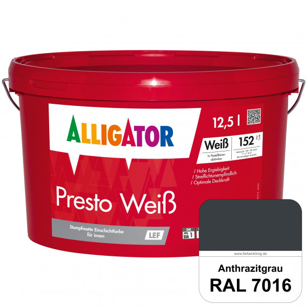 Presto Weiß LEF (RAL 7016 Anthrazitgrau)