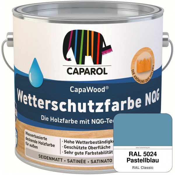 CapaWood® Wetterschutzfarbe NQG (RAL 5024 Pastellblau) - ersetzt Capadur Wetterschutzfarbe NQG