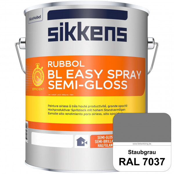 Rubbol BL Easy Spray (RAL 7037 Staubgrau) Seidenglänzender Airlesslack (außen & innen)