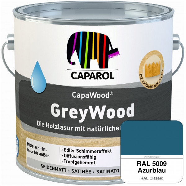 CapaWood® GreyWood (RAL 5009 Azurblau) - ersetzt Capadur GreyWood