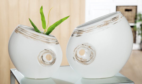 Ovale Lochvase "Linea" (rechts)