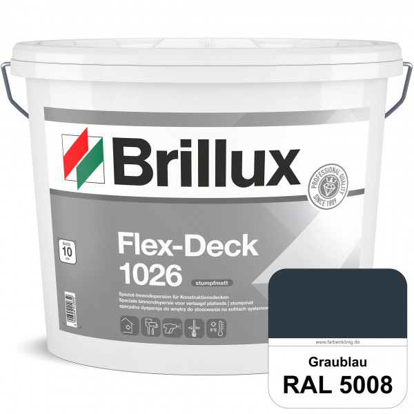 Flex-Deck ELF 1026 (RAL 5008 Graublau) Hochwertige Innendispersion für Decken mit Installationen & A