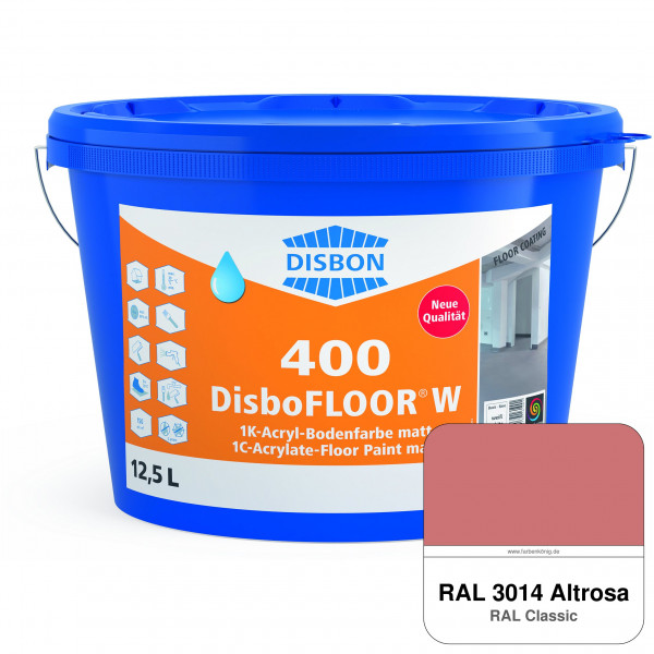 DisboFLOOR W 400 1K-Acryl-Bodenfarbe (RAL 3014 Altrosa)