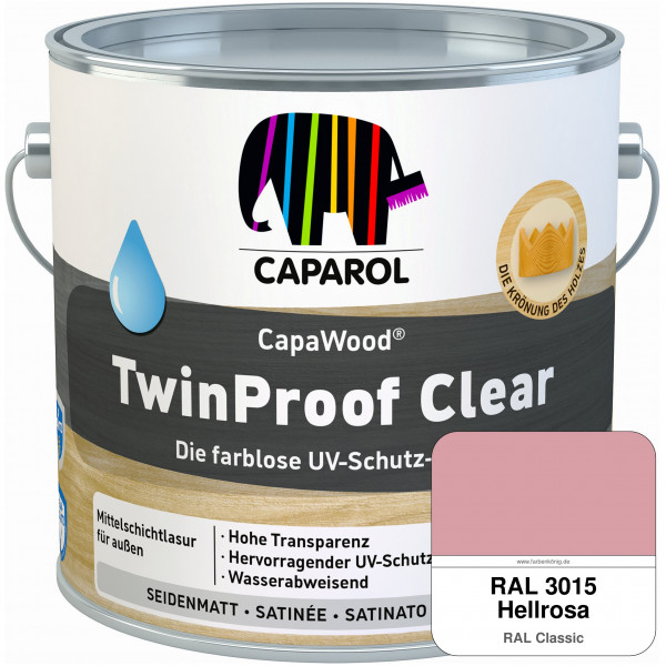 CapaWood® TwinProof Clear (RAL 3015 Hellrosa) - ersetzt Capadur TwinProof