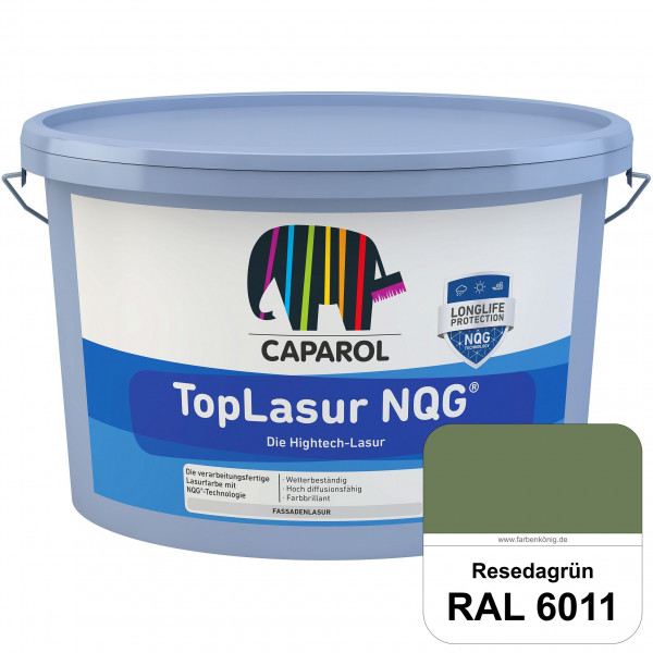 TopLasur NQG® (RAL 6011 Resedagrün) Verarbeitungsfertige Lasur auf Basis der Nano-Quarz-Gitter Techn