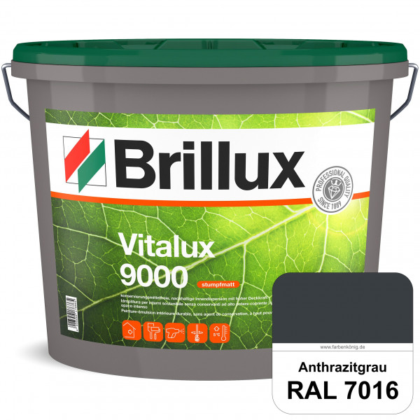 Vitalux 9000 (RAL 7016 Anthrazitgrau) konservierungsmittelfreie Innendispersion für Kinder- & Schlaf