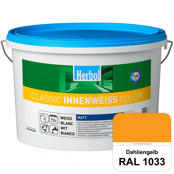 Classic Innenweiss Color (RAL 1033 Dahliengelb) Hochwertige Renovierungsfarbe