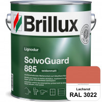 SolvoGuard 885 (RAL 3022 Lachsrot) deckende oder lasierende seidenmatte Alkydharz-Holzfarbe für auße