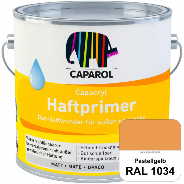 Capacryl Haftprimer (RAL 1034 Pastellgelb) Grundierungen Holz, Zink, Hart-PVC, Aluminium, Kupfer (in