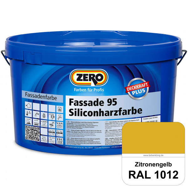 Fassade 95 Siliconharzfarbe (RAL 1012 Zitronengelb)