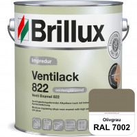 Impredur Ventilack 822 (RAL 7002 Olivgrau) Seidenglanzlack (lösemittelhaltig) Fenster & Türen innen 