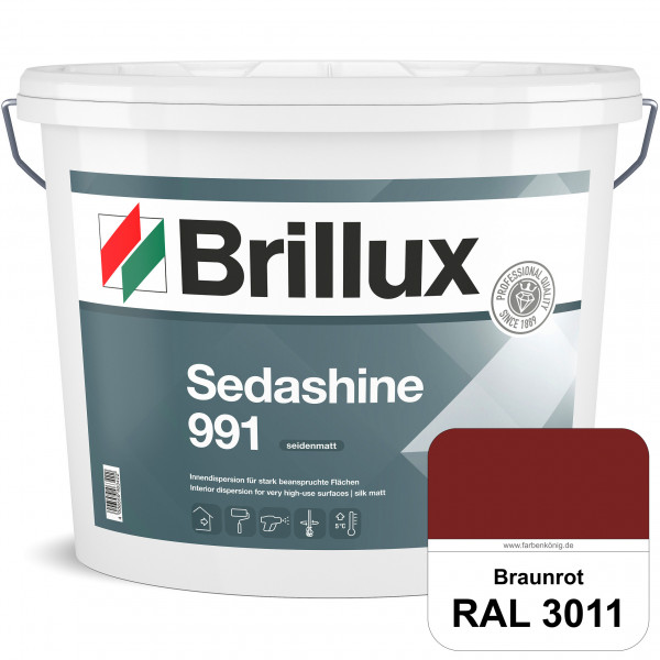Sedashine 991 (RAL 3011 Braunrot) Seidenmatte Innendispersion für hoch strapazierfähige & gut reinig