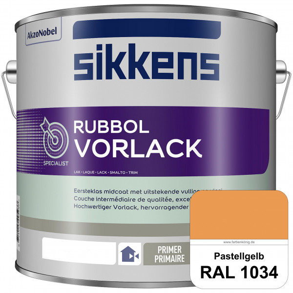 Rubbol Vorlack (RAL 1034 Pastellgelb) Aromatenfreier Vorlack der Spitzenklasse (außen & innen)
