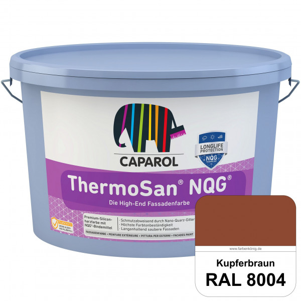 ThermoSan NQG (RAL 8004 Kupferbraun) schmutzabweisende Siliconharz Fassadenfarbe mit Algen- und Pilz