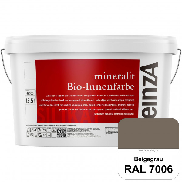 einzA mineralit Bio-Innenfarbe (RAL 7006 Beigegrau) Bio-Silikat-Innenfarbe gemäß VOB DIN 18 363