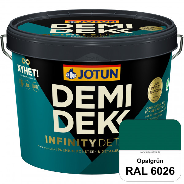 DEMIDEKK Infinity Details - Deckender Holzschutz (RAL 6026 Opalgrün)