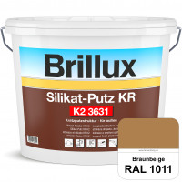 Silikat-Putz KR K2 3631 (RAL 1011 Braunbeige) Dekorativer Kratzputz auf Silikatbasis