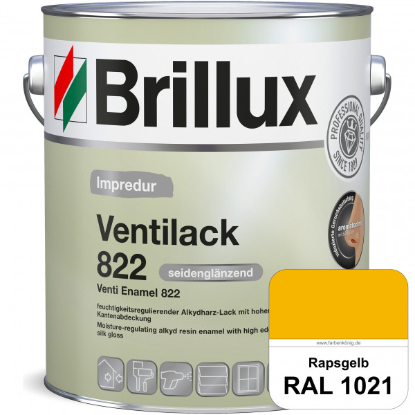 Impredur Ventilack 822 (RAL 1021 Rapsgelb) Seidenglanzlack (lösemittelhaltig) Fenster & Türen innen