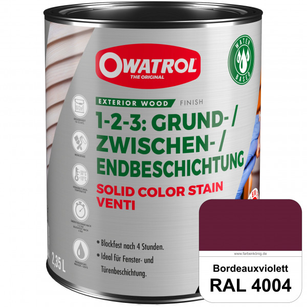 SOLID COLOR STAIN VENTI (RAL 4004 Bordeauxviolett)