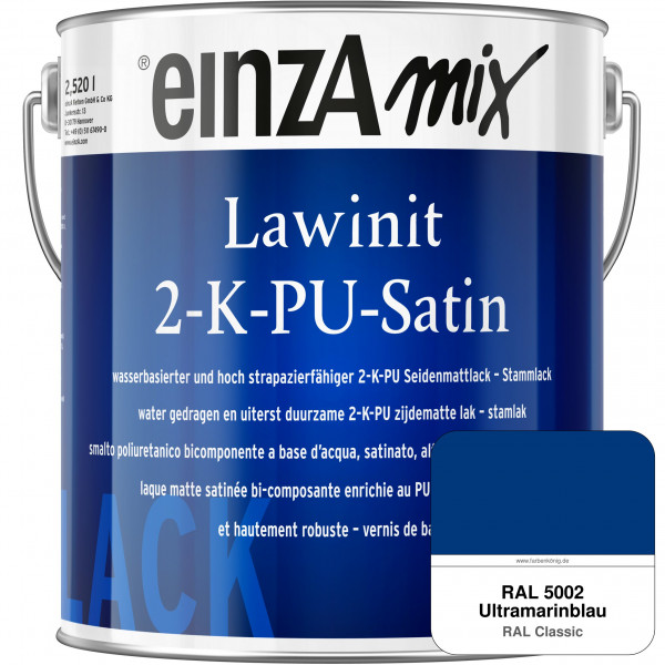 einzA Lawinit 2-K-PU Satin Stammlack (RAL 5002 Ultramarinblau)