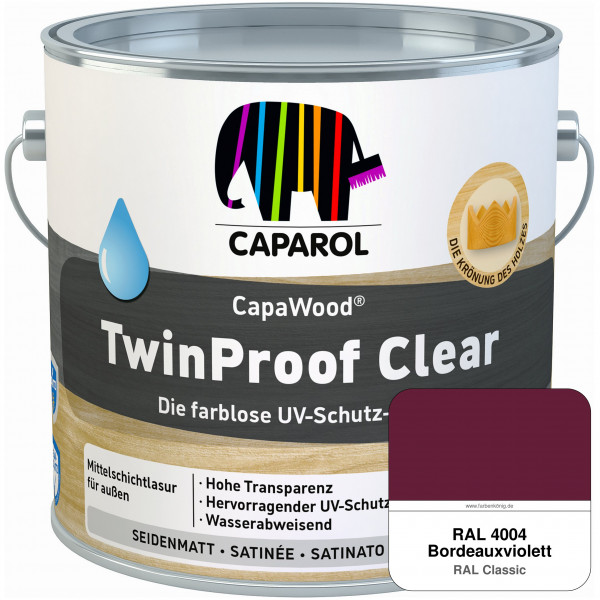 CapaWood® TwinProof Clear (RAL 4004 Bordeauxviolett) - ersetzt Capadur TwinProof