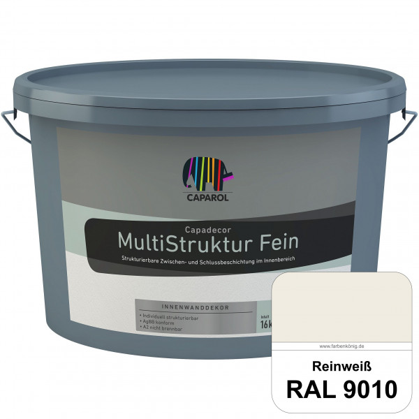 Capadecor MultiStruktur fein (RAL 9010 Reinweiß) quarzgefüllte Zwischen- und Schlußbeschichtung in f