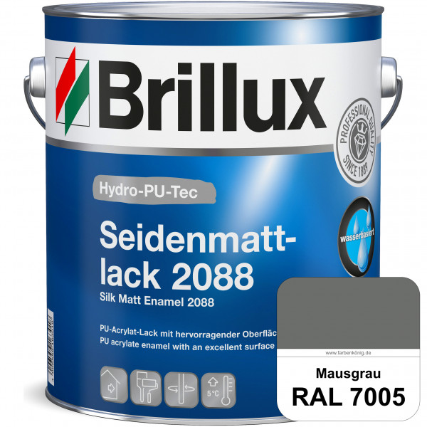 Hydro-PU-Tec Seidenmattlack 2088 (RAL 7005 Mausgrau) PU-Seidenmattlack (wasserbasiert) innen