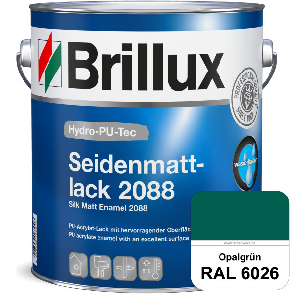 Hydro-PU-Tec Seidenmattlack 2088 (RAL 6026 Opalgrün) PU-Seidenmattlack (wasserbasiert) innen