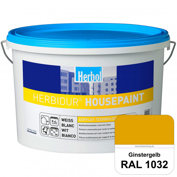 Herbidur Housepaint (RAL 1032 Ginstergelb) seidenmatte Reinacrylat-Fassadenfarbe